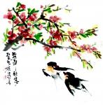 龚光万日志-回望曾经的作品国画动物画小品《燕子》，《游鱼》，《福狗》，《【图2】