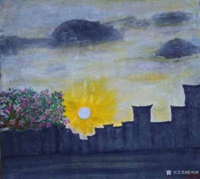 陈鸣婵日记-最近创意作品与你分享，有点穿越时空:《悟道》《童年》《古城》。【图7】