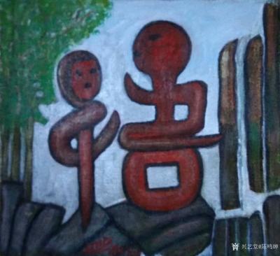 陈鸣婵日记-最近创意作品与你分享，有点穿越时空:《悟道》《童年》《古城》。【图8】