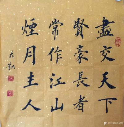 郭大凯日记-书法作品欣赏《一带一路气象新陕西英才情义真》，《尽交天下贤豪长者，常做江山烟月主【图3】