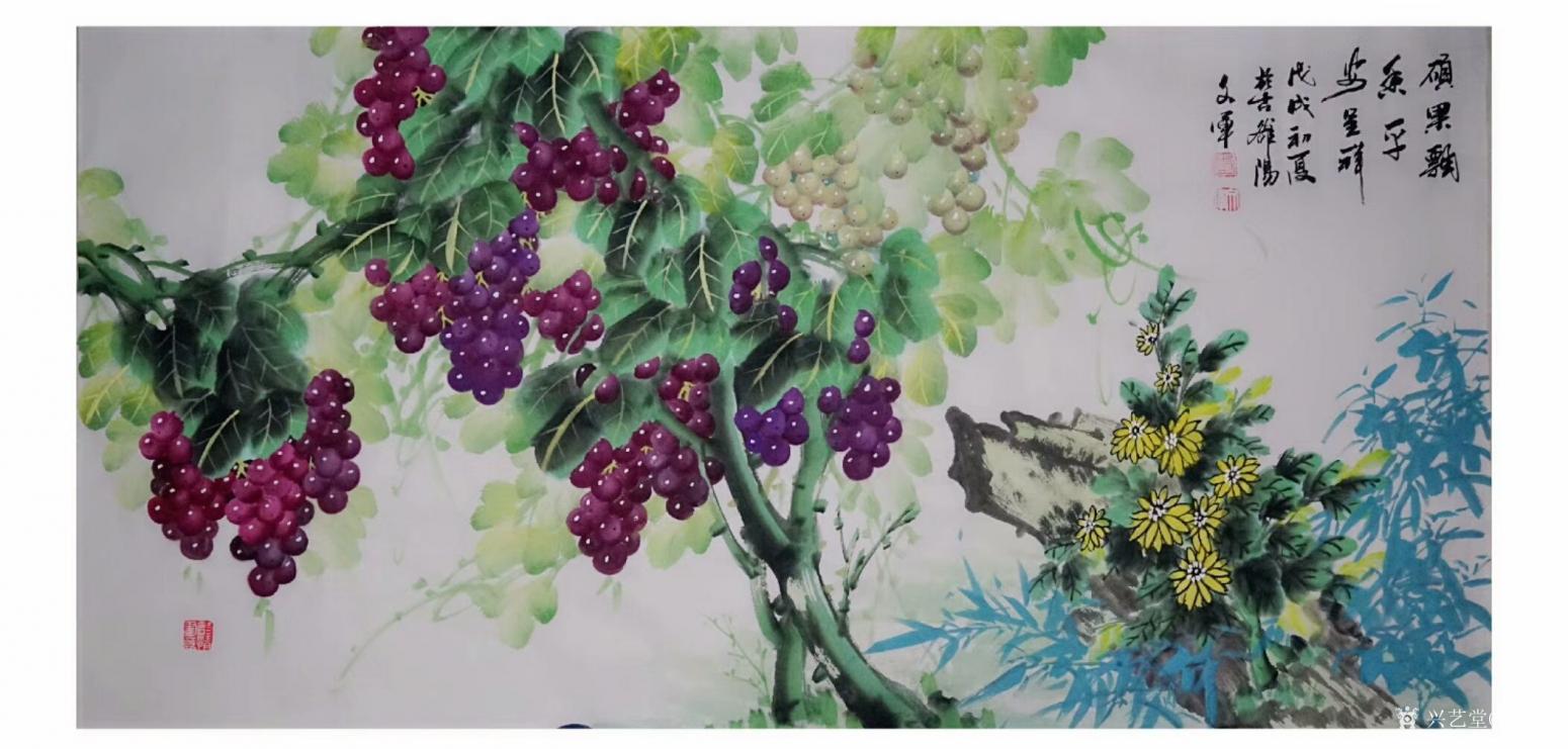 党文军国画作品《硕果飘香》【图0】