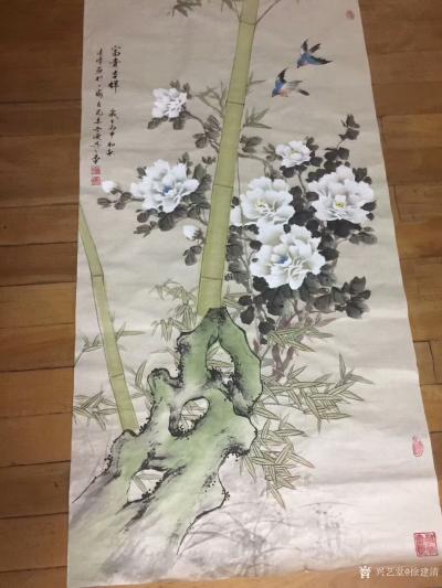 徐建清日记-国画花鸟画《春到江南》《松鹤延年》《富贵吉祥》《孔雀》，请欣赏，现在开始发作品少【图3】