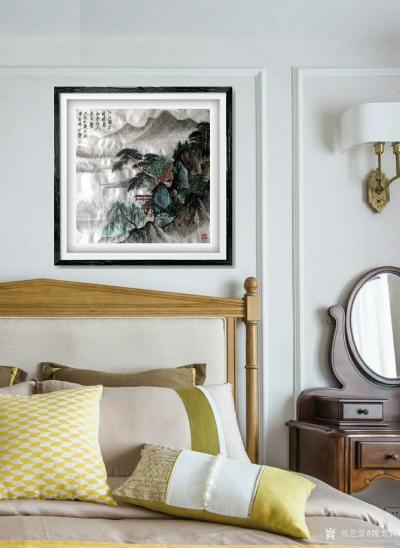 魏太兵日记-好马配好鞍，美人佳丽着霓裳。一副作品放在不同的环境中，就会产生截然不同的艺术视觉【图4】