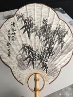 艺术家王东华日记:这几天的作品，请正之
书法扇面《清气如兰》《数风流人物还看【图1】