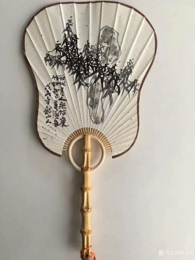 王东华日记-这几天的作品，请正之
书法扇面《清气如兰》《数风流人物还看今朝》。
国画山水【图3】