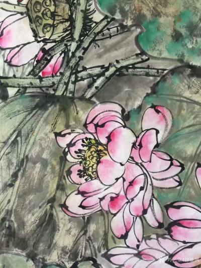 徐能凯日记-国画花鸟画《清香满湖》，尺寸69*140cm【图2】