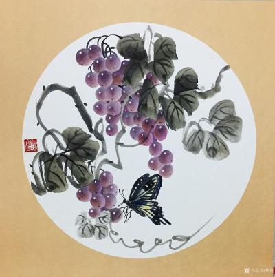 杨凌生活-一套写意葡萄完成，38:38c m，喜欢可以定制哦！【图2】