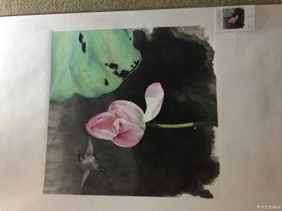 杨凌荣誉-我的新写实国画参加古堰春风画展。【图1】