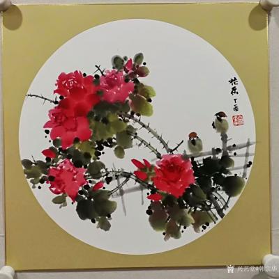 韩宗华日记-一直发葡萄，都以为我只会画葡萄，今天换换口味，分享几幅国画动物和花鸟小品画，《雄【图5】