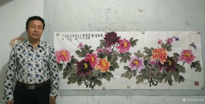 田光荣日记-今天，送快递时不慎丢失一幅牡丹，我又抓紧时间赶画出一幅。为了让顾客心里满意，我尽【图3】