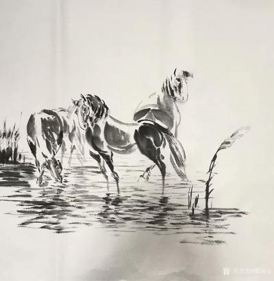 邵西安日记-新作于南京。国画奔马系列作品：《唐韵雄风》，《马到成功》，《马是江南月》，《辉煌【图3】