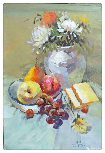 覃莽日记-画水粉画越来越过瘾，画了一幅又一幅。炉火纯青，信手拈来，力求完美是我画画的目标。【图3】