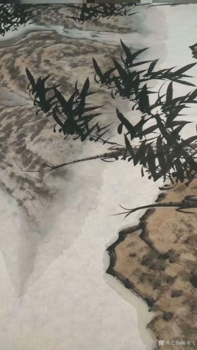 陈奇飞日记-画竹再配上山石流水，似听到泉水叮咚，小鸟叽叽，【图4】