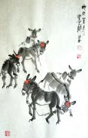 艺术家王文明日记:小舅子的命令，又画了十几头驴。【图0】