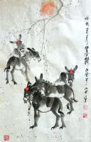 艺术家王文明日记:小舅子的命令，又画了十几头驴。【图1】