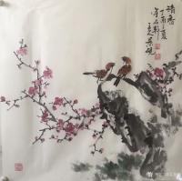 艺术家吴景砚日记:国画写意花鸟画《富贵神仙》，《春语》，《寒香》，《香雪》，《【图4】