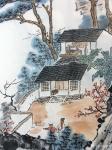 石梦松日志-国画写意山水画《结庐深山里，烟霞共此身。松竹绕庭户，绿箩掩柴【图4】