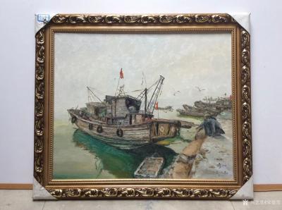 宋德发日记-客户定制的一批水粉画已经全部装裱完毕，准备发货，晒图做个留念。人靠衣装马靠鞍，一【图1】