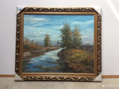 宋德发日记-客户定制的一批水粉画已经全部装裱完毕，准备发货，晒图做个留念。人靠衣装马靠鞍，一【图3】