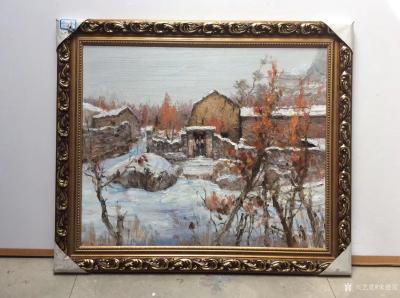 宋德发日记-客户定制的一批水粉画已经全部装裱完毕，准备发货，晒图做个留念。人靠衣装马靠鞍，一【图8】