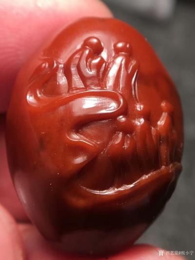 税小宁收藏-请欣赏吧, 这是客户六年前买的核雕，完美包浆玉化通透！买的时候是2.0！现缩水1【图4】