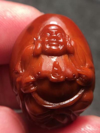 税小宁收藏-请欣赏吧, 这是客户六年前买的核雕，完美包浆玉化通透！买的时候是2.0！现缩水1【图6】