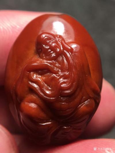 税小宁收藏-请欣赏吧, 这是客户六年前买的核雕，完美包浆玉化通透！买的时候是2.0！现缩水1【图7】