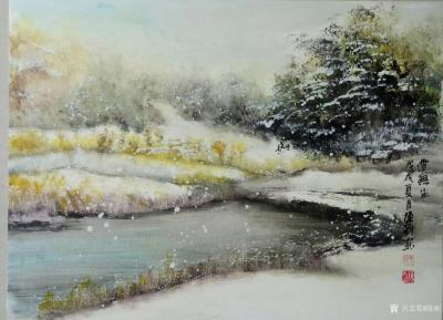 陈刚日记-国画山水画，大夏天来点清凉的，雪景，《昔去雪如花》，《雪无尘》，夏天观雪，有木有【图1】