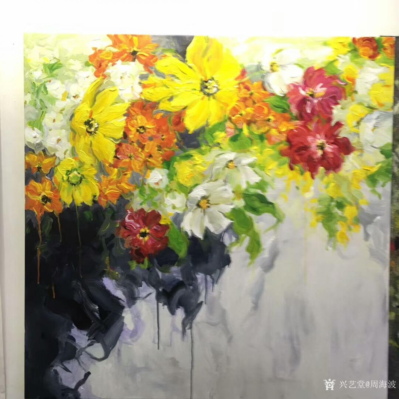 周海波油画作品《繁花似锦》【图0】