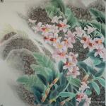 韩梅日志-我爱幽兰异众芳，不将颜色媚春阳。四尺斗方工笔画兰花《幽谷兰香【图4】