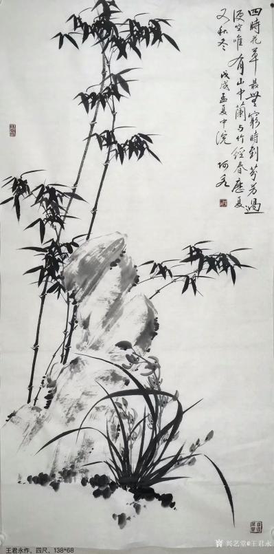 王君永日记-国画花鸟画近作
《一架琅玕翠蔓长，秋风吹露压银床，珠影光寒凝玉液，冰系杳细徙瑶【图3】