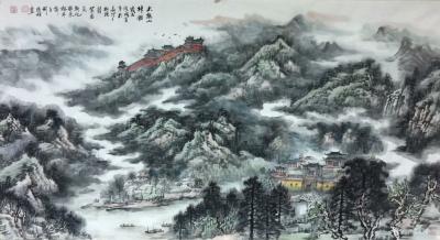 刘应雄日记-娄底新化采风写生作品《大熊山神韵》。画面以娄底市蚩尤屋埸、大熊山景观为素材进行创【图2】