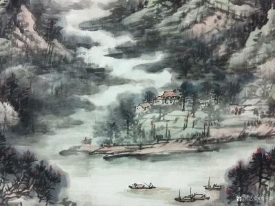 刘应雄日记-娄底新化采风写生作品《大熊山神韵》。画面以娄底市蚩尤屋埸、大熊山景观为素材进行创【图6】