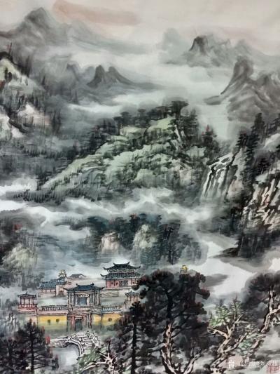 刘应雄日记-娄底新化采风写生作品《大熊山神韵》。画面以娄底市蚩尤屋埸、大熊山景观为素材进行创【图7】