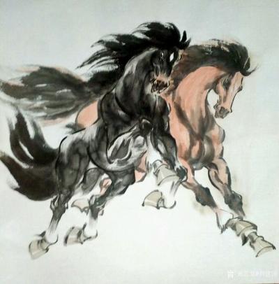 刘建国日记-国画骏马图新作《塞北雄风》，《草原盛会》，《草原盛会》
【感言】“无知者无畏”【图4】