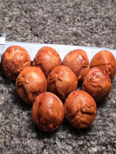 税小宁日记-核雕狗狗创意之作, 尺寸2.0X2.4最新风格，旺财表情丰富，特别的生动！狗狗是【图1】