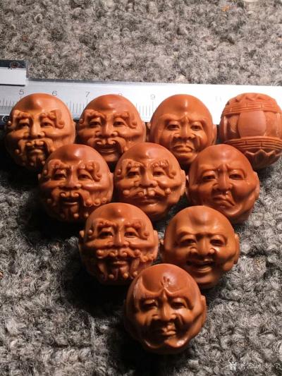 税小宁日记-核雕精品，太美了《须派十八罗汉 》  尺寸：2.05*2.15近正圆！须派代表传【图1】