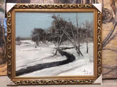 宋德发日记-又一批风景水粉画装裱完毕，准备发货，晒图留念。装裱以后是不是好看很多，拿回家直接【图3】