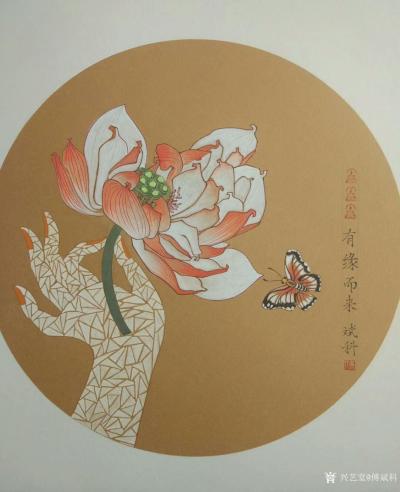 傅斌科日记-创意画《得利图》，《得菜图》，《有缘而来》，尺寸66*66cm。【图2】