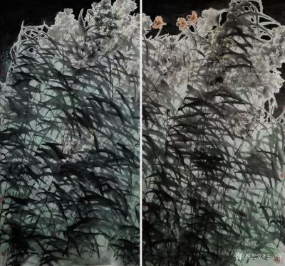 王立军日记-写意画：“梦魂空系潇湘岸 烟水茫茫芦花”  ——古诗    （尺寸:180cm 【图1】