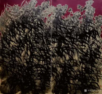 王立军日记-写意画：“梦魂空系潇湘岸 烟水茫茫芦花”  ——古诗    （尺寸:180cm 【图2】