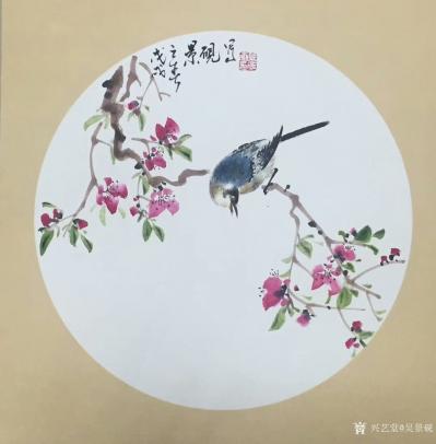 吴景砚日记-国画写意花鸟画新作《醉春》，《紫雪凝香》，《浩然正气》，请大家欣賞，感謝多年來朋【图1】