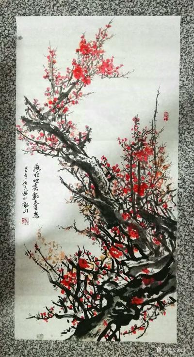 张恒久日记-恒久也作国画，发戊戍年国画花鸟画作品3幅《相亲相爱一家人》，《河莲花开江边鸟，人【图2】