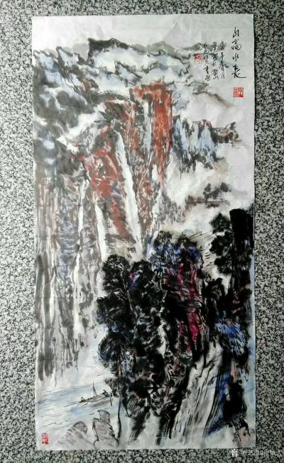 张恒久日记-恒久也作国画，发戊戍年国画花鸟画作品3幅《相亲相爱一家人》，《河莲花开江边鸟，人【图4】