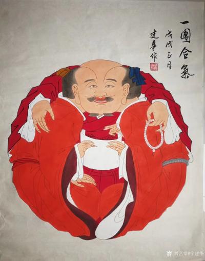 宁建华日记-国画关公《功在汉世一部书》110*66cm，《一团合气》80*66cm，现品，送【图2】