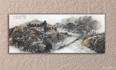 路永仁日记-国画山水画《家山逐梦北风里》，请欣赏【图1】