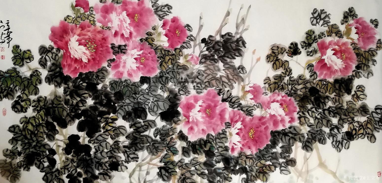 王立军国画作品《《富贵长春》》