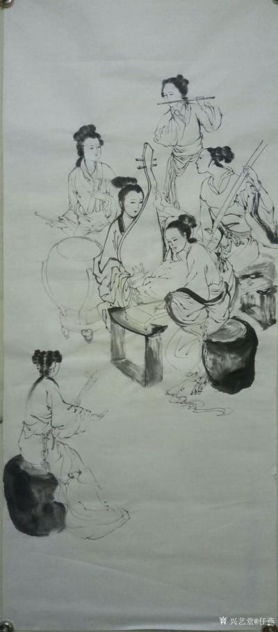 任燕日记-国画人物画生宣小写意《仕女图》终于完成。真正优秀的人，从不会把过多的时间浪费在无【图1】