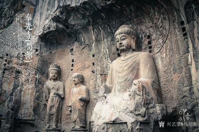 马培童日记-二十一，走进龙门奉先寺，目识心記。
  奉先寺是龙门石窟规模最大、艺术最为精湛【图2】