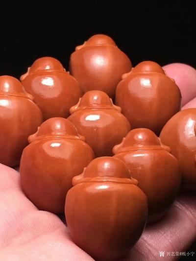 税小宁日记-精工铁核《开心弥勒》尺寸：2.0×2.5 纯手工，精选顶级老铁核雕刻，干净细腻，【图6】
